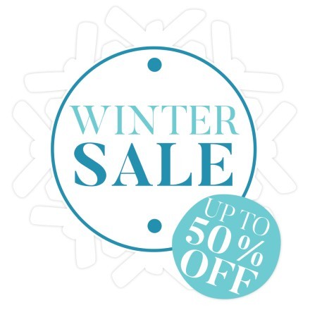Winter Sale Snowflake white-blue